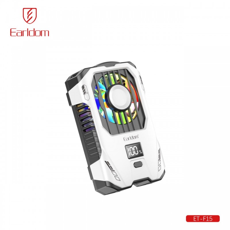 Earldom F15 – فن خنک‌کننده موبایل حرفه‌ای با نور RGB و فن قدرتمند
