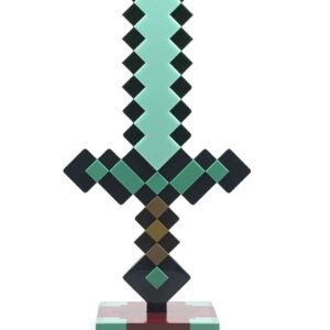 Minecraft Diamond Sword Lamp – چراغ رومیزی USB با طراحی پیکسلی ماینکرفت