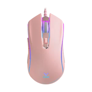 Rapoo V25S Gaming Mouse 2022 Pink – موس گیمینگ صورتی باسیم با دقت 5000 DPI و نورپردازی RGB