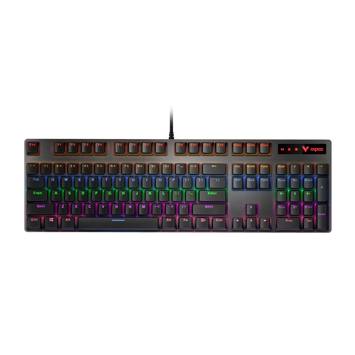 Rapoo V500 Pro 2020 Mechanical Gaming Keyboard – کیبورد گیمینگ باسیم با سوییچ مکانیکی و نورپردازی RGB