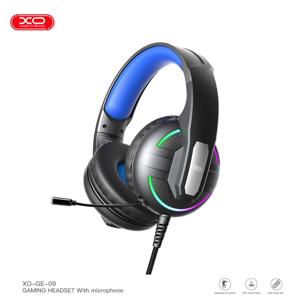 XO-GE09 Gaming Headset – هدست گیمینگ سیمی با صدای استریو و طراحی ارگونومیک