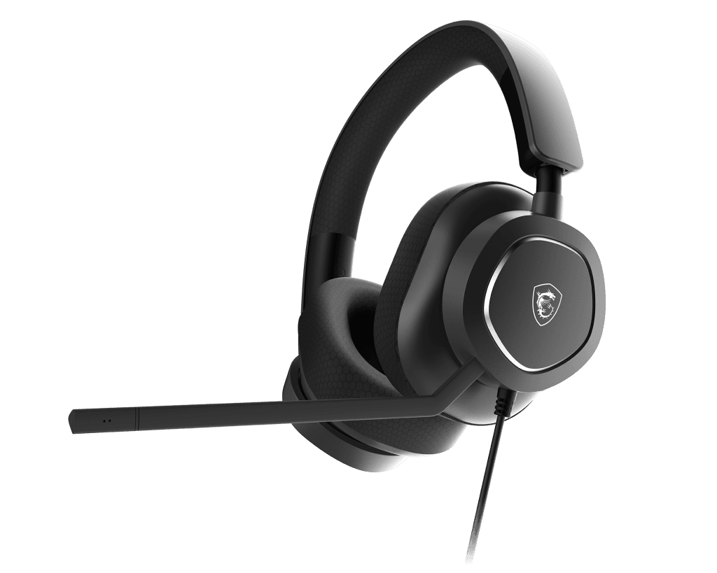 تصویر هدست گیمینگ MSI MAESTRO 300 با طراحی مشکی و پدهای نرم ارگونومیک