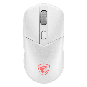 تصویر موس گیمینگ MSI VERSA 300 سفید با طراحی ارگونومیک و نورپردازی RGB