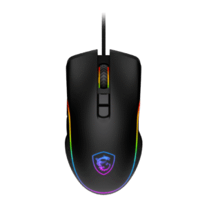 تصویر موس گیمینگ MSI FORGE GM300 با نورپردازی RGB و طراحی ارگونومیک مشکی