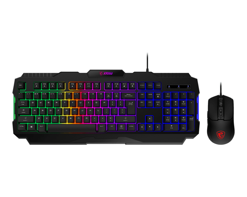 تصویر ست گیمینگ MSI FORGE GK100 COMBO شامل کیبورد مکانیکال نوری و ماوس RGB