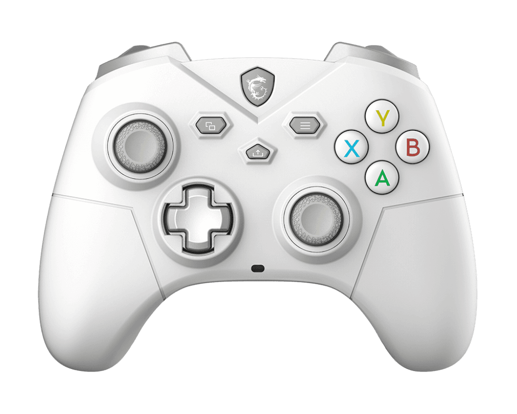 تصویر دسته بازی MSI FORCE GC300 نسخه سفید با طراحی ارگونومیک و اتصال بی‌سیم