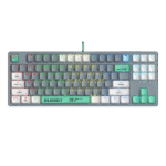 تصویر کیبورد گیمینگ A4Tech Bloody S87 با نورپردازی RGB و بدنه فلزی مشکی