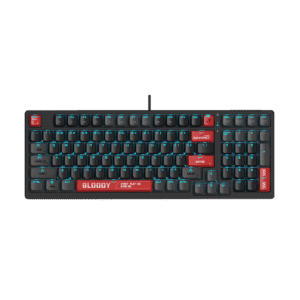 تصویر کیبورد مکانیکال A4Tech Bloody AT98 با نور RGB و طراحی فلزی