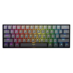 کیبورد مکانیکال ردراگون K617 Fizz GGB RGB-M با سوئیچ قرمز هات‌سواپ، نورپردازی RGB و طراحی ۶۰ درصدی برای گیمینگ حرفه‌ای
