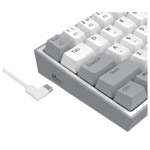 کیبورد گیمینگ ردراگون K617 Fizz سفید خاکستری