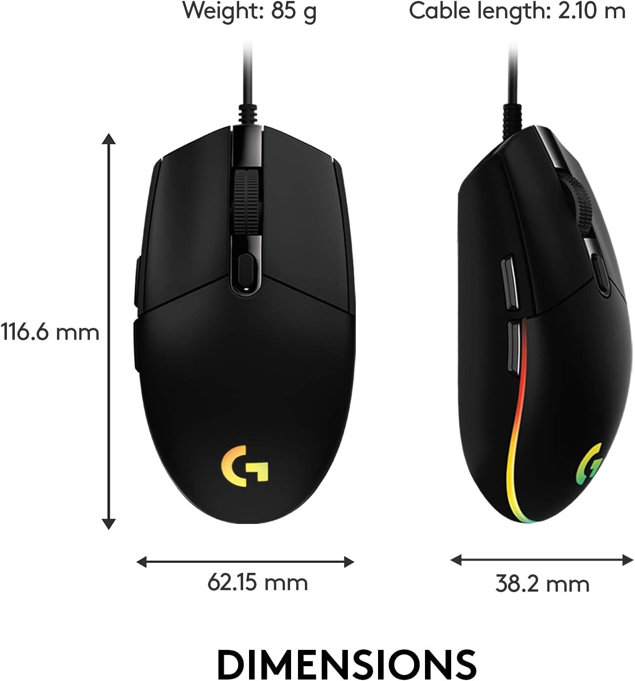 موس گیمینگ لاجیتک G102 LIGHTSYNC
