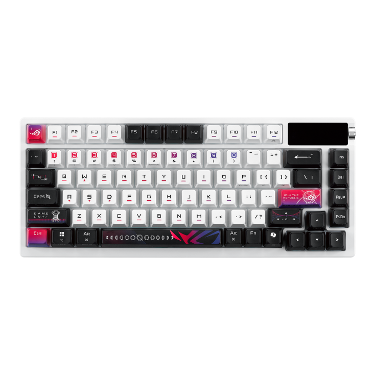 کیبورد مکانیکال ROG Azoth X با نمایشگر OLED و اتصال سه‌حالته مناسب گیمینگ و تایپ
