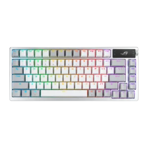 کیبورد مکانیکال ROG Azoth White Arabic با حروف عربی و نمایشگر OLED مناسب گیمینگ