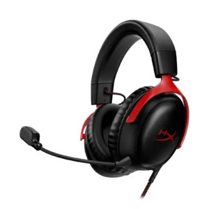 هدست گیمینگ هایپرایکس Cloud III Wired Black-Red با درایور 53mm و صدای DTS مناسب گیمرهای حرفه‌ای