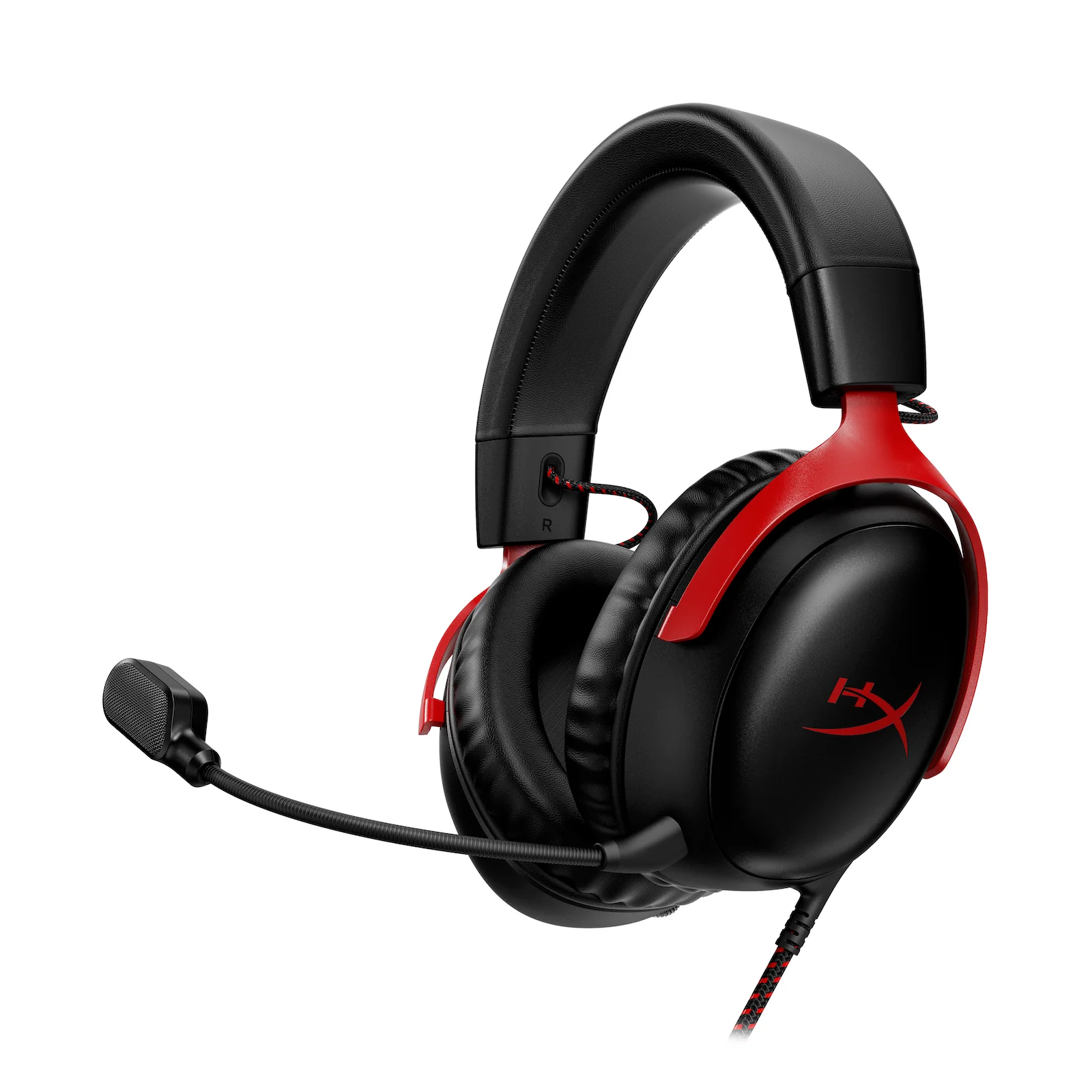هدست گیمینگ هایپرایکس Cloud III Wired Black-Red با درایور 53mm و صدای DTS مناسب گیمرهای حرفه‌ای