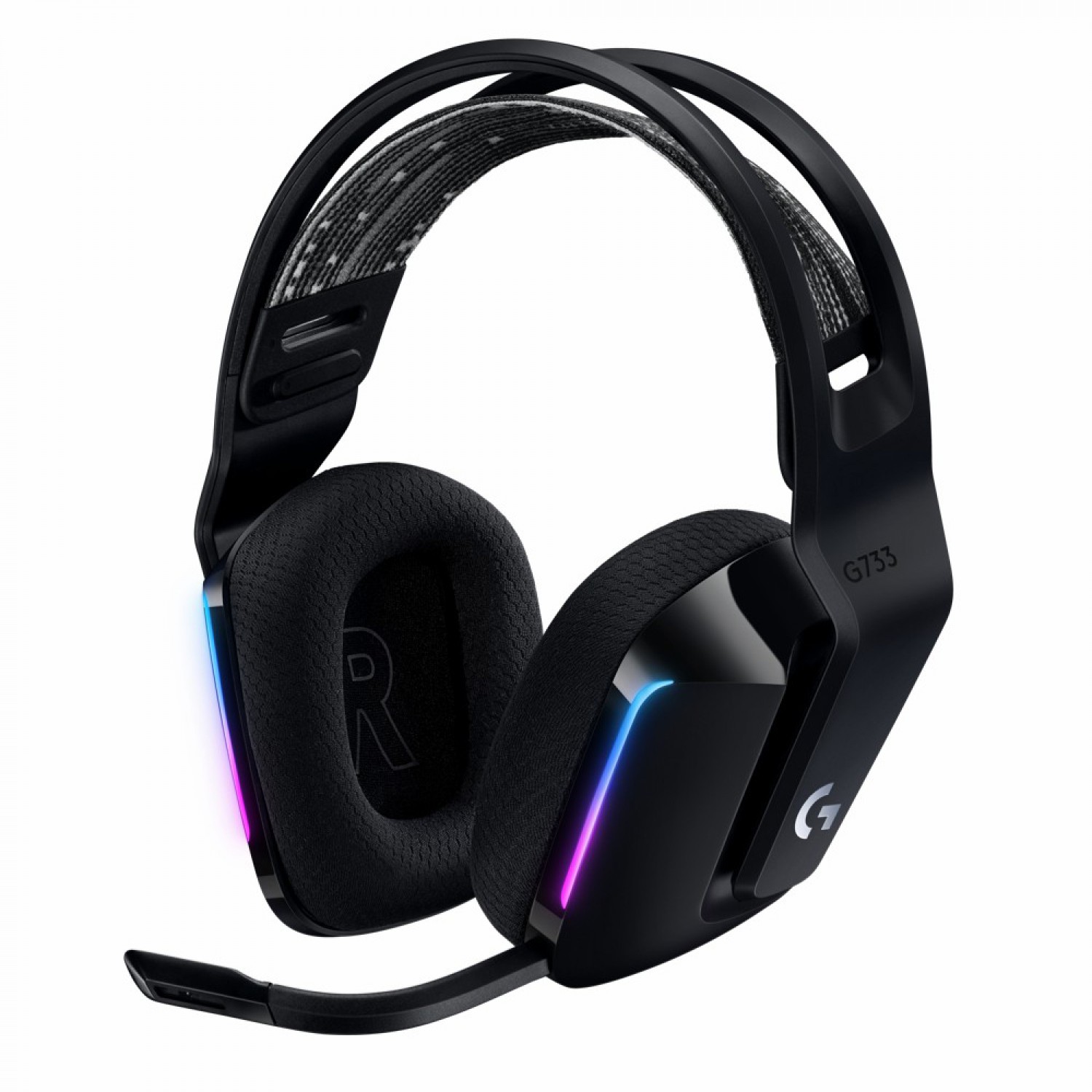 هدست گیمینگ لاجیتک G733 بی‌سیم با نورپردازی RGB و طراحی فوق‌سبک مخصوص گیمرها