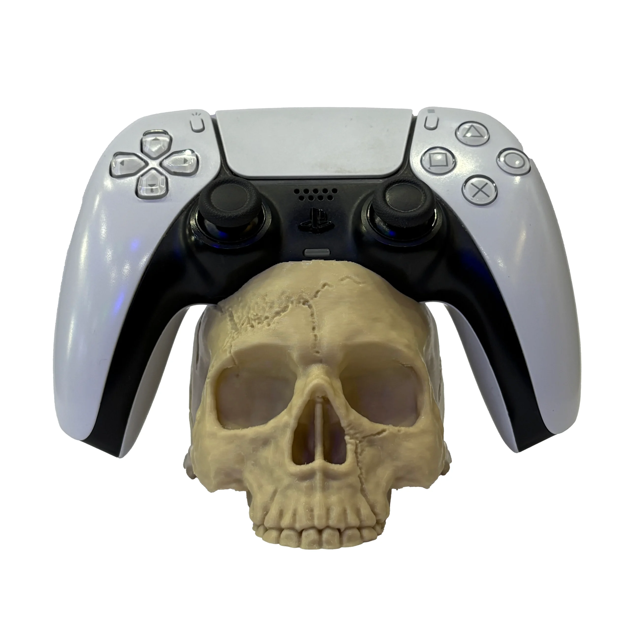 استند دسته جمجمه پایه نگهدارنده دسته طرح جمجمه استند دسته بازی Skull استند گیمینگ جمجمه چاپ سه‌بعدی