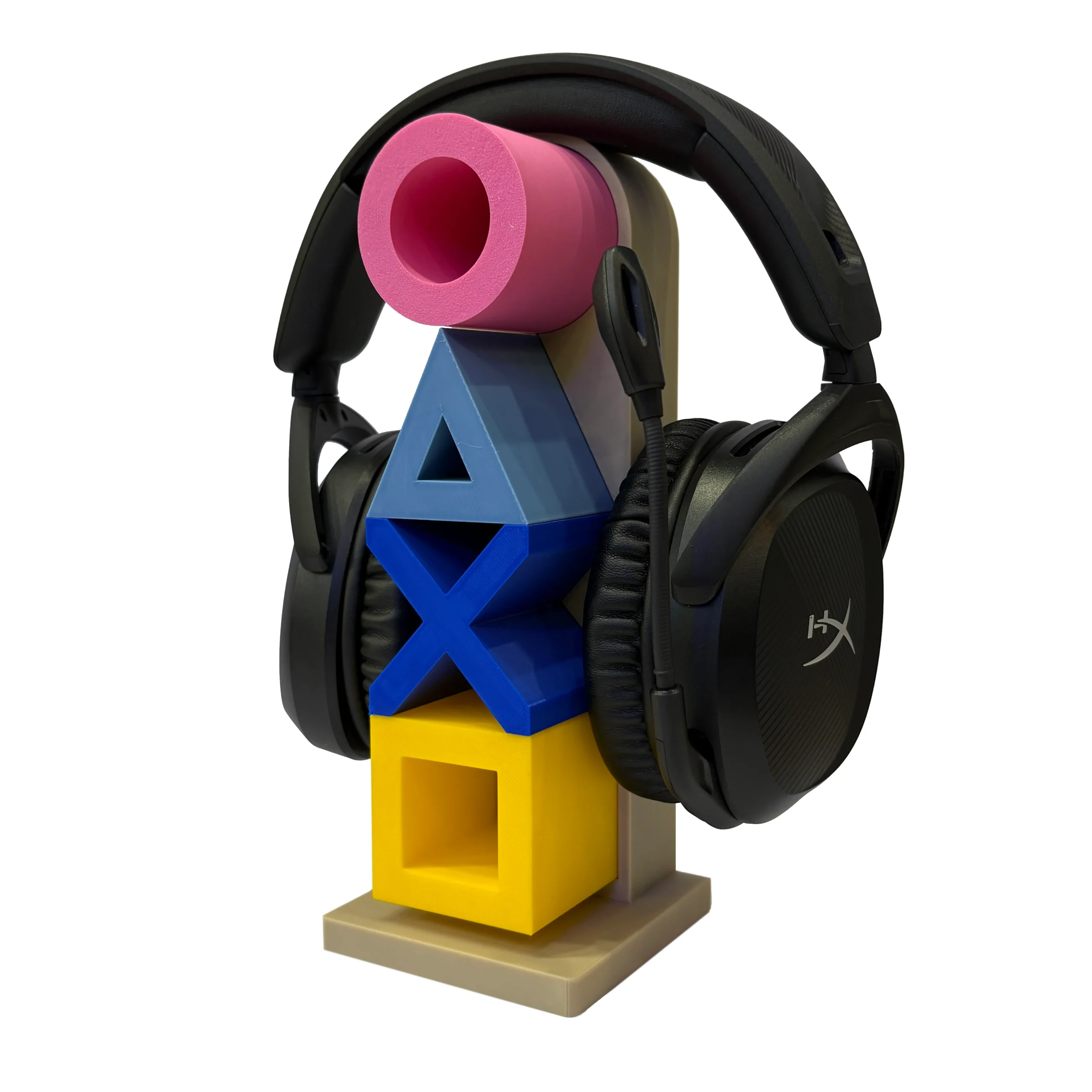 استند هدست پلی استیشن پایه نگهدارنده هدست PlayStation استند هدست گیمینگ طرح پلی استیشن PlayStation headset stand 3D printed