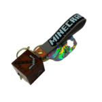 جا کلیدی چراغ‌دار ماینکرفت طرح کلنگ با چراغ LED و طراحی پیکسلی بازی Minecraft