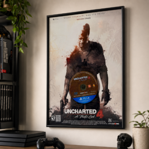 تابلو دیواری طرح دیسک بازی Uncharted 4