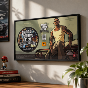 تابلو دیواری طرح دیسک بازی GTA San Andreas